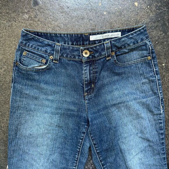 DKNY SOHO Denim Blue Jeans Womens Size 6 Light Wash Medium Wash Preppy - Picture 4 of 16